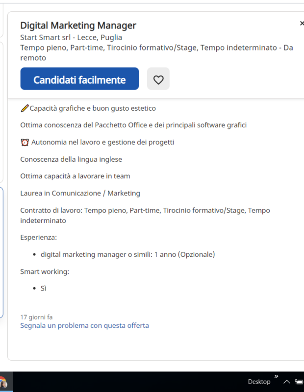 offerta lavoro smart